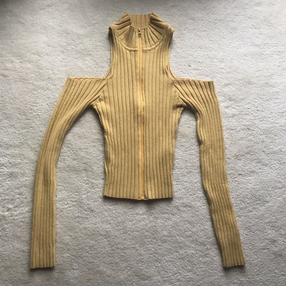 Yellow Turtleneck Top